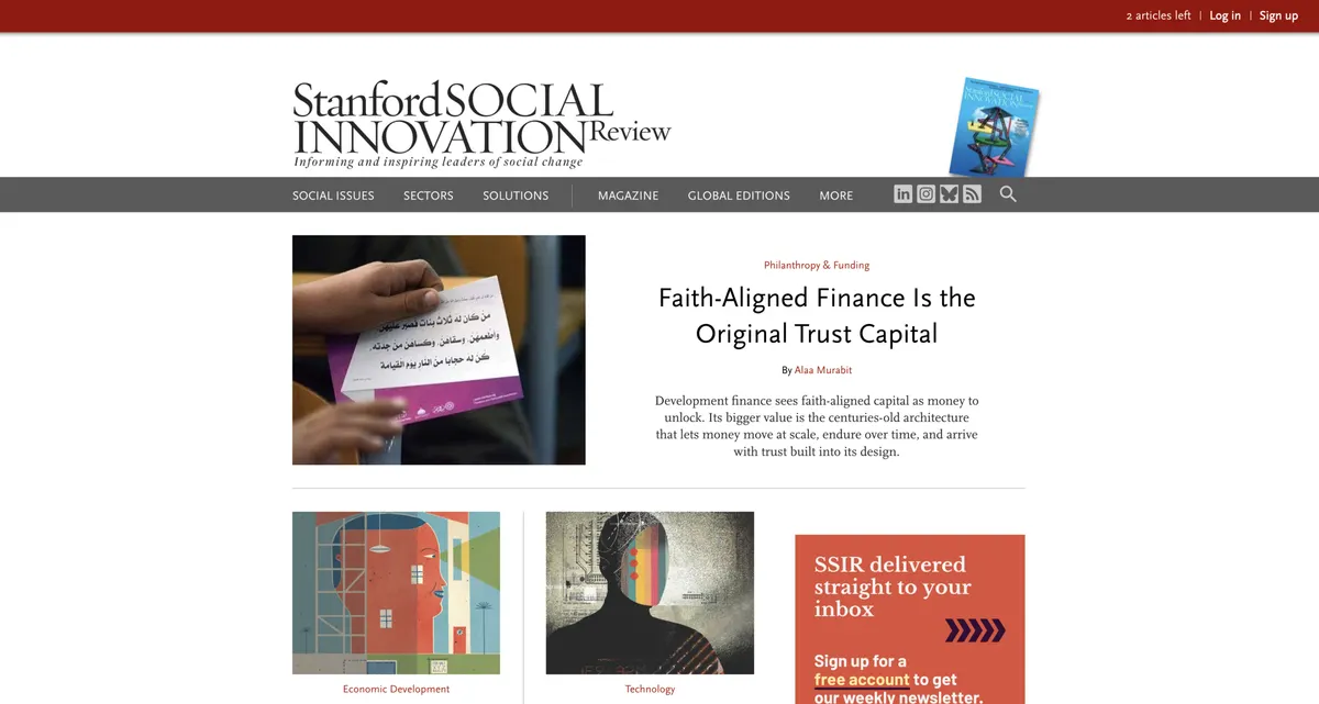 Visit the Stanford Social Innovation Review (SSIR) website (opens in a new tab)