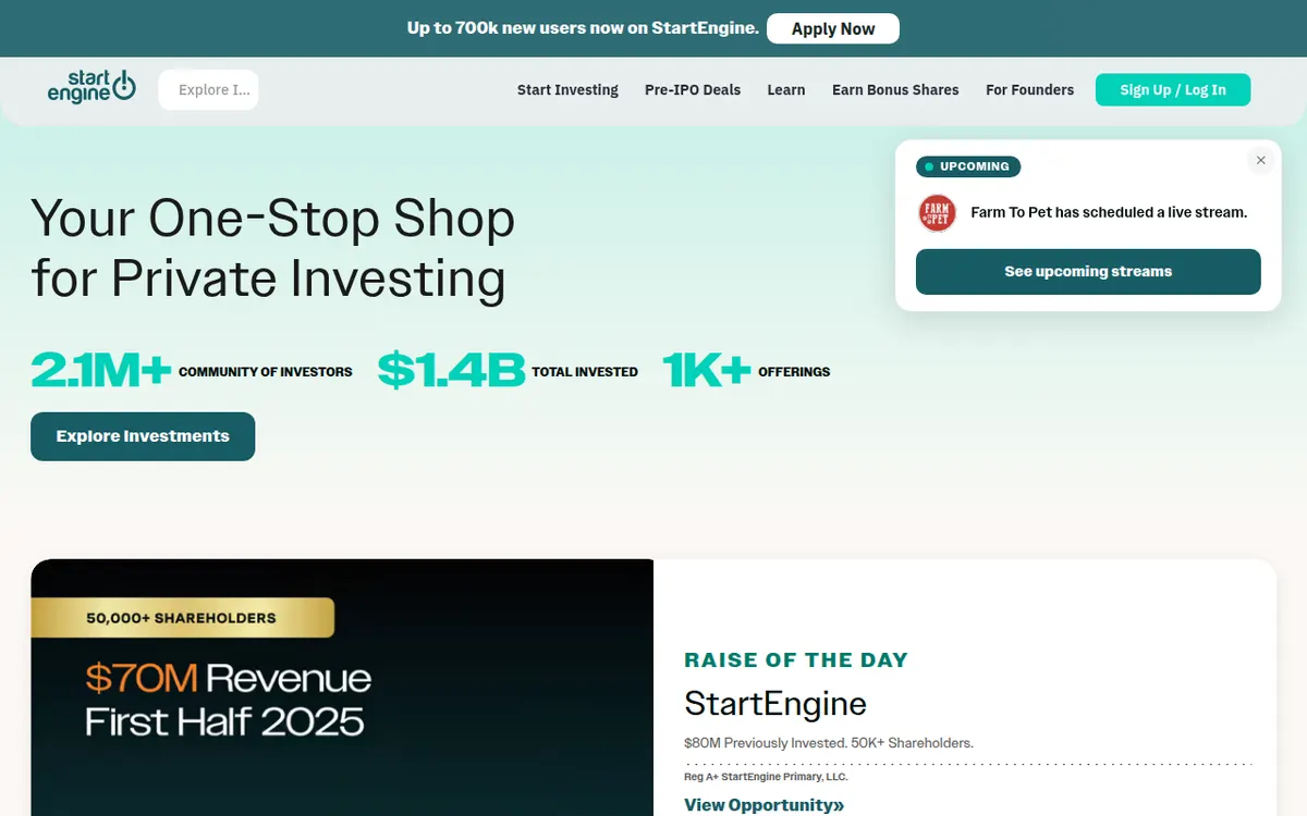 Visit the StartEngine website (opens in a new tab)