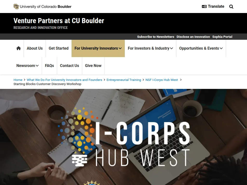 Visit the Starting Blocks Customer Discovery Workshop website (opens in a new tab)