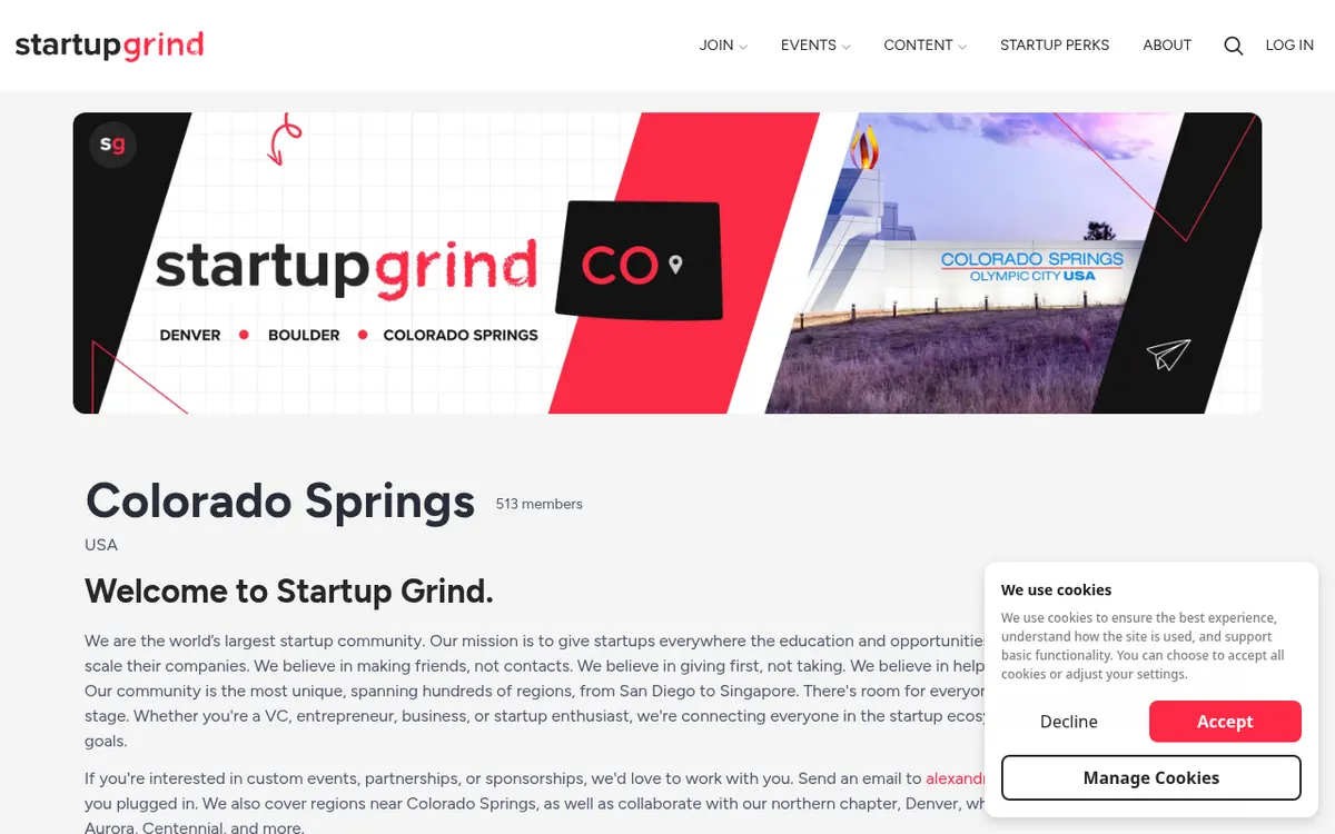 Visit the Startup Grind Colorado Springs website (opens in a new tab)