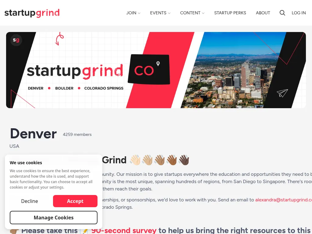 Visit the Startup Grind Denver website (opens in a new tab)