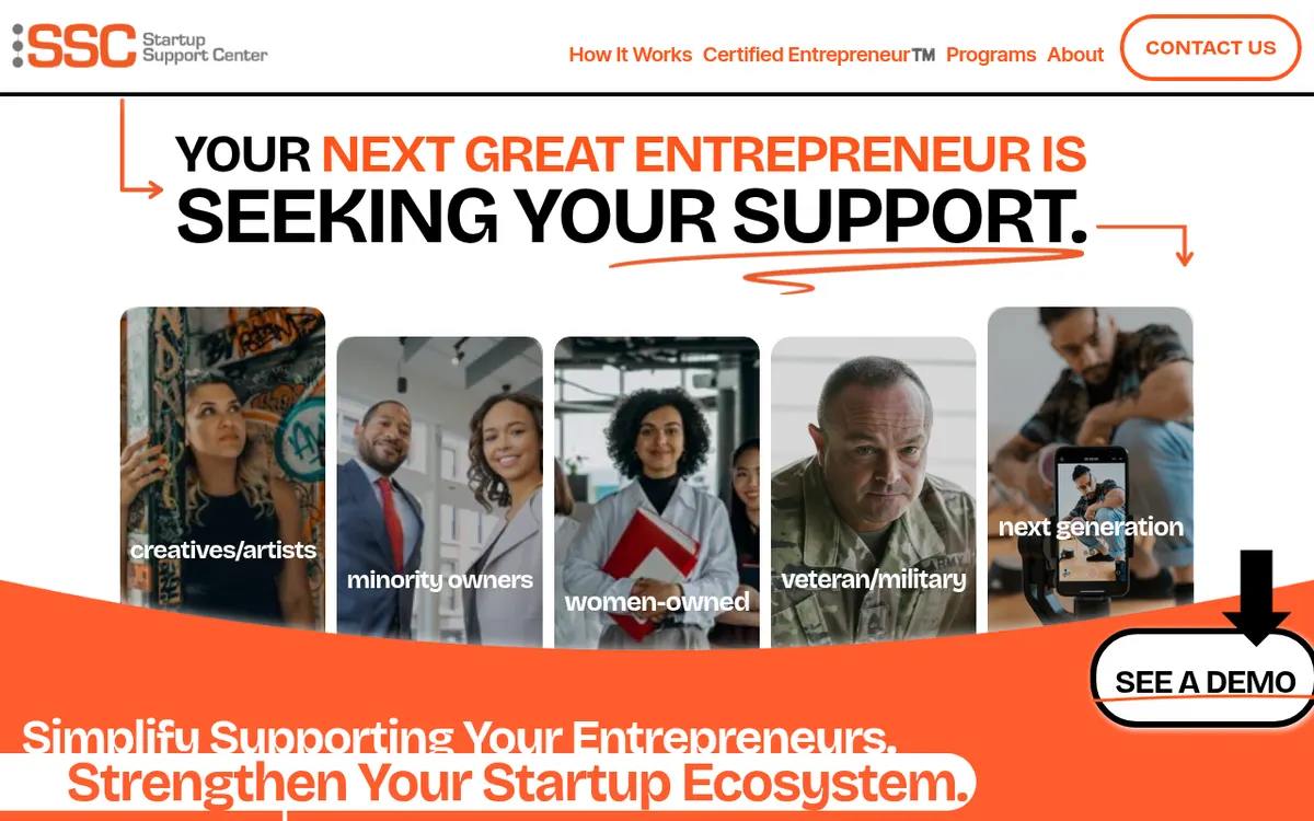 Visit the Startup Support Center (SSC) website (opens in a new tab)