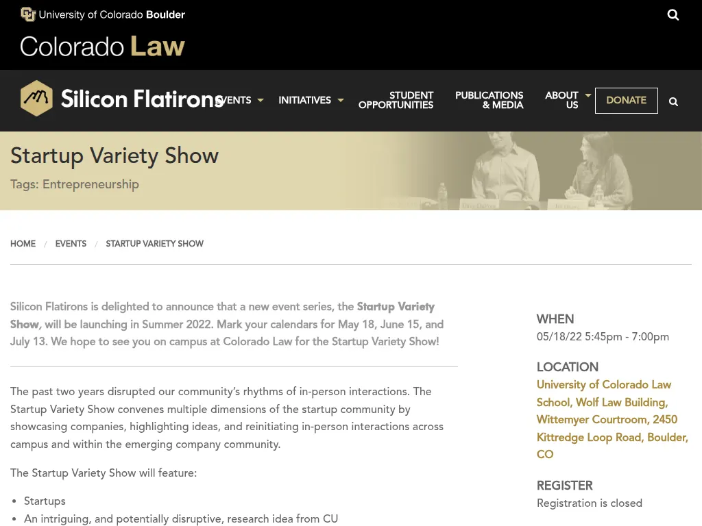 Visit the Startup Variety Show website (opens in a new tab)