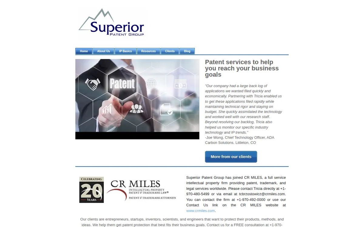Visit the Superior Patent Group website (opens in a new tab)