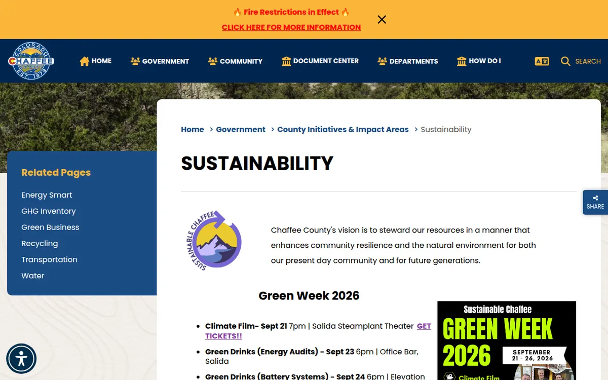Visit the Sustainable Chaffee website (opens in a new tab)