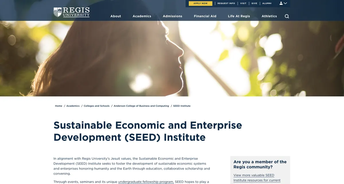 Visit the Sustainable Economic and Enterprise Development (SEED) Institute website (opens in a new tab)