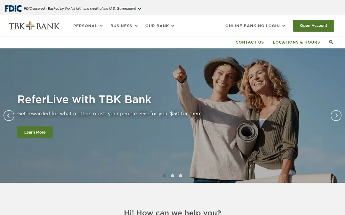 Visit the TBK Bank website (opens in a new tab)