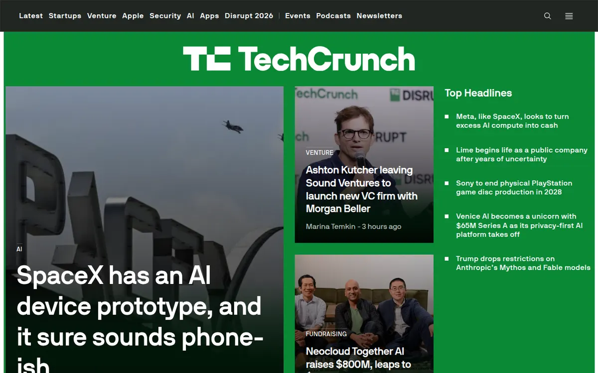 Visit the TechCrunch website (opens in a new tab)