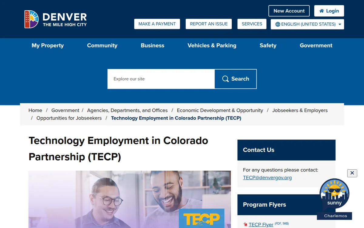 Visit the Technology Employment in Colorado Partnership (TECP) website (opens in a new tab)
