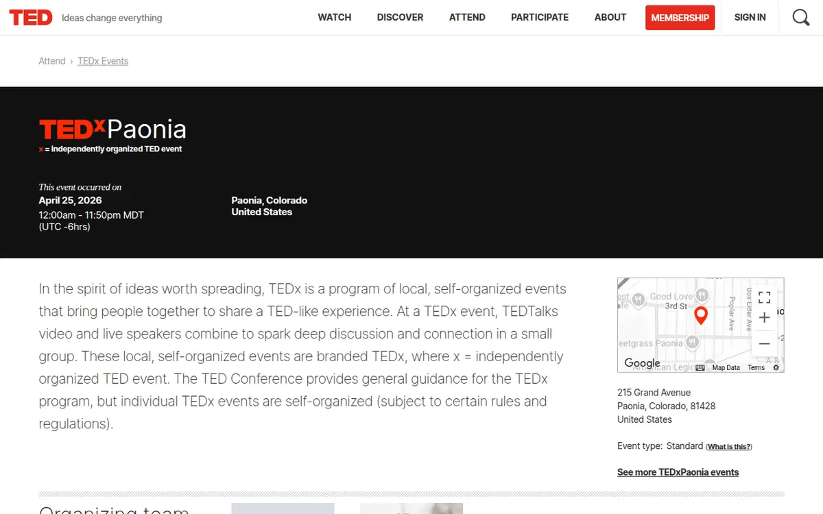 Visit the TEDxPaonia website (opens in a new tab)