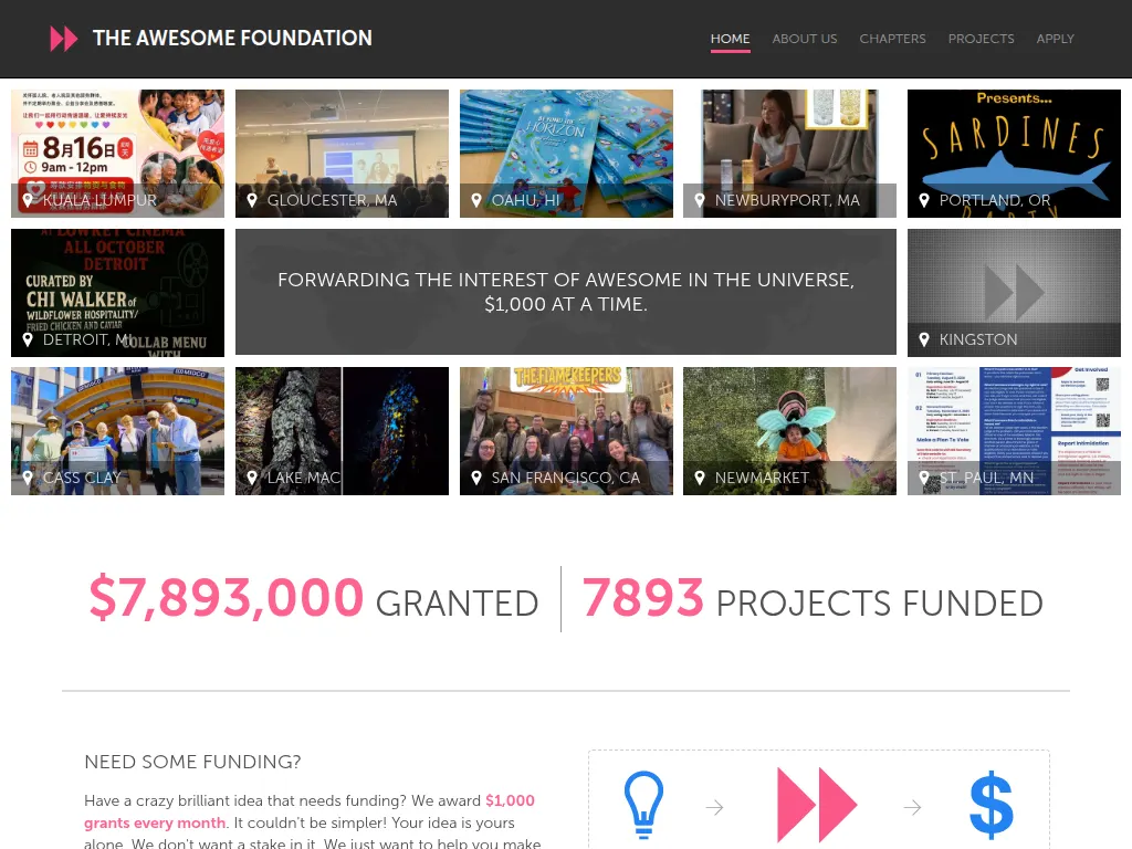 Visit the The Awesome Foundation website (opens in a new tab)