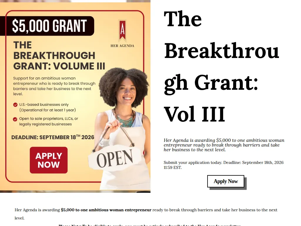 Visit the The Breakthrough Grant: Vol III website (opens in a new tab)