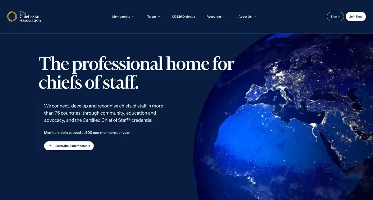 Visit the The Chief of Staff Association website (opens in a new tab)