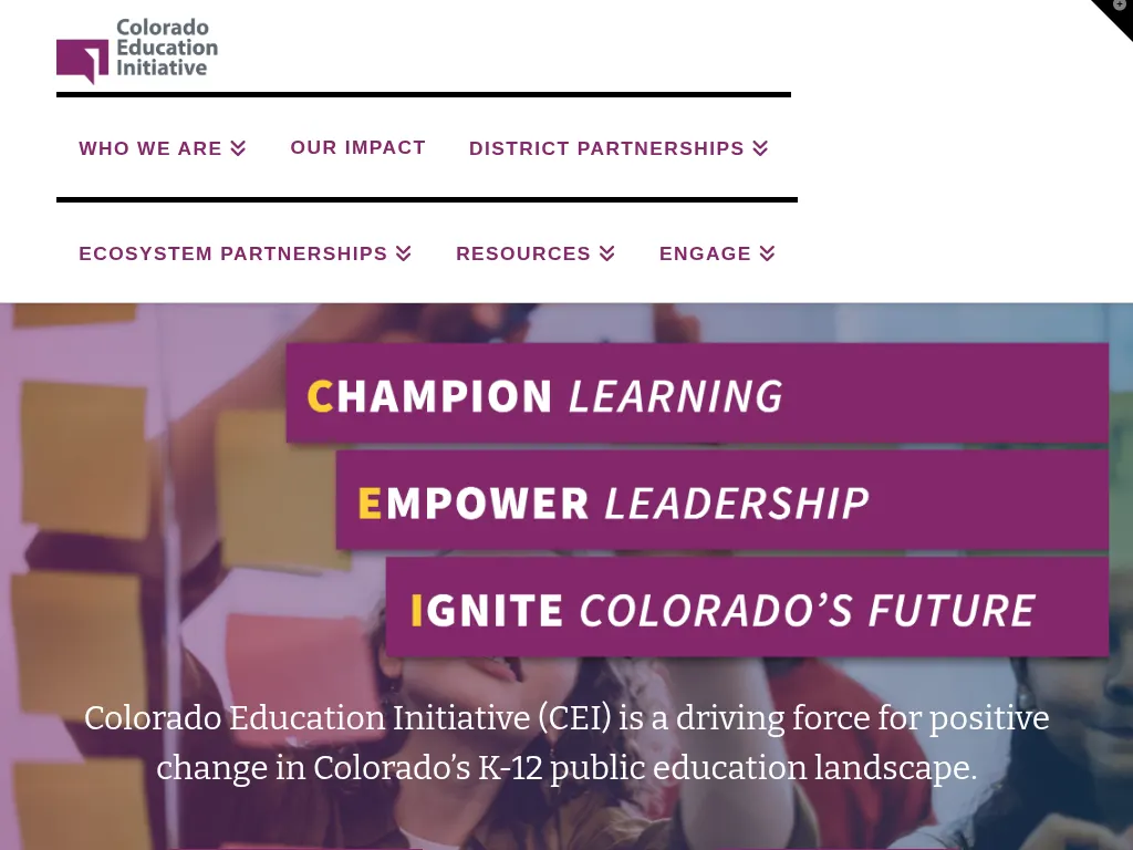 Visit the The Colorado Education Initiative (CEI) website (opens in a new tab)