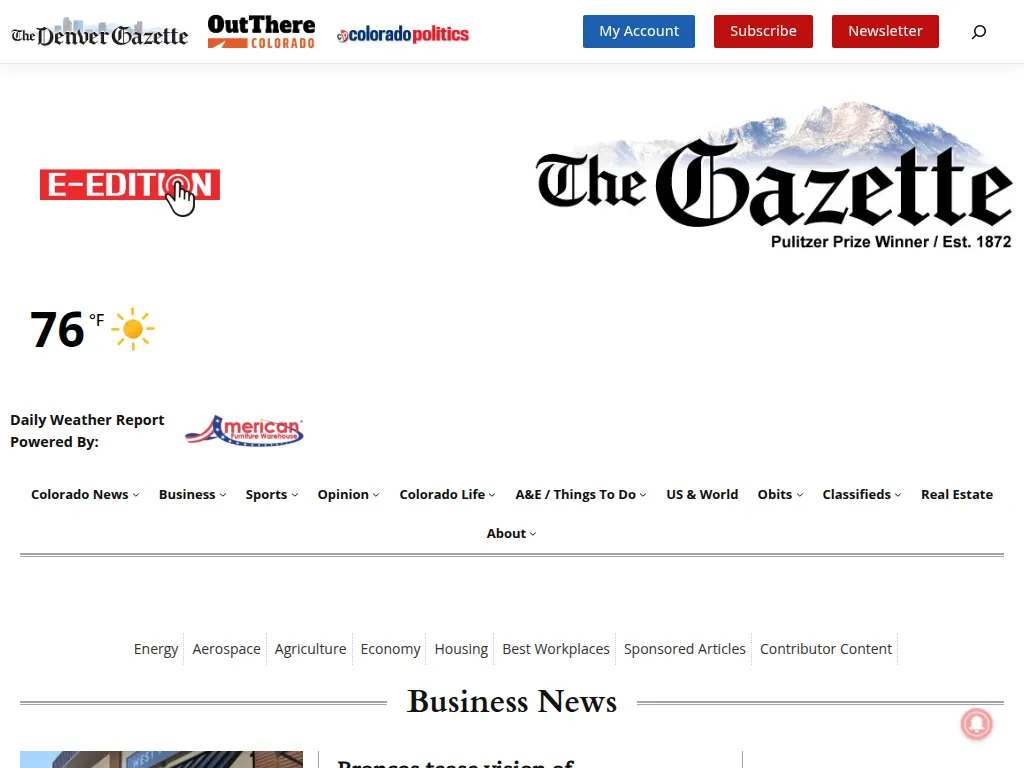Visit the The Colorado Springs Gazette website (opens in a new tab)