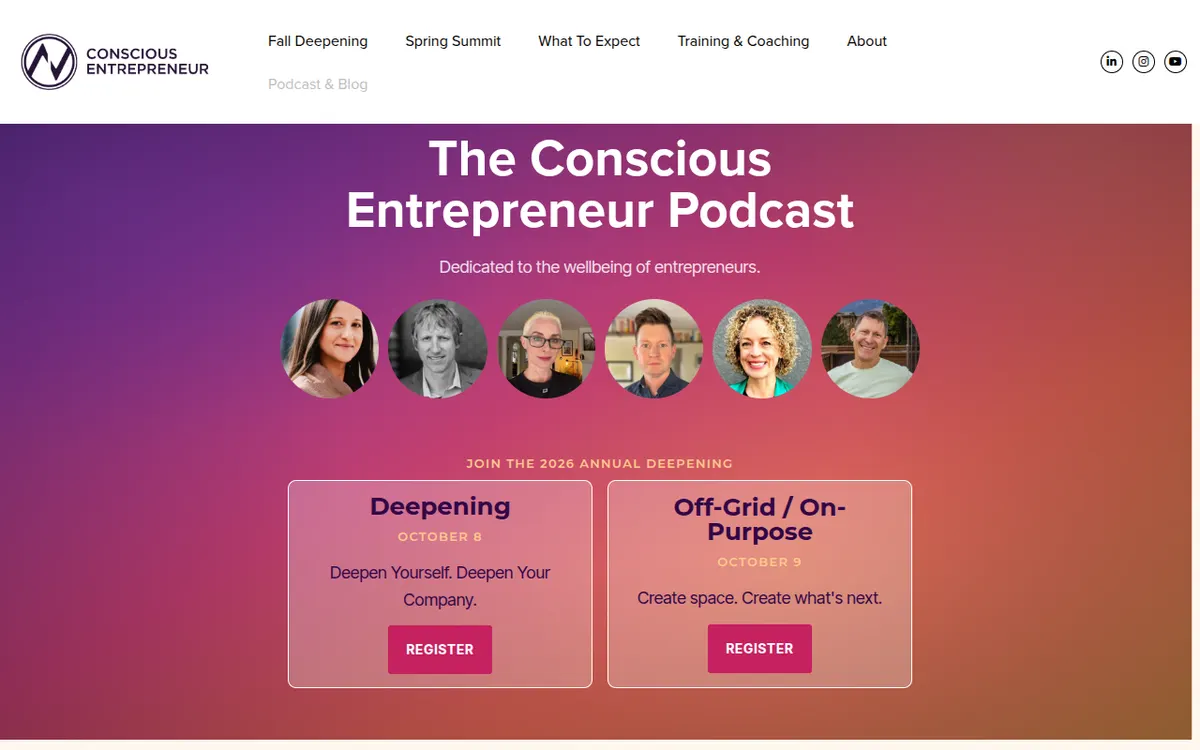 Visit the The Conscious Entrepreneur Podcast website (opens in a new tab)
