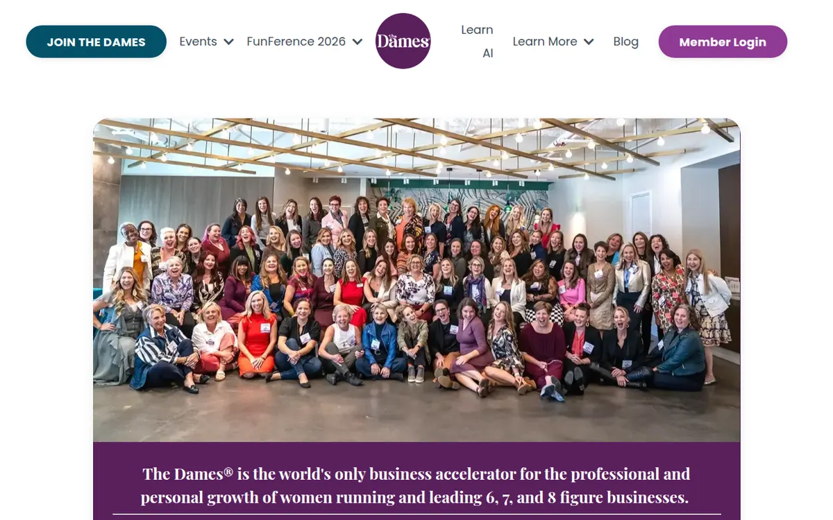 Visit the The Dames website (opens in a new tab)