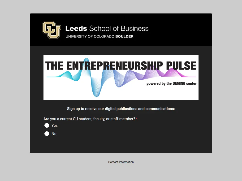 Visit the The Entrepreneurship Pulse by the Deming Center website (opens in a new tab)