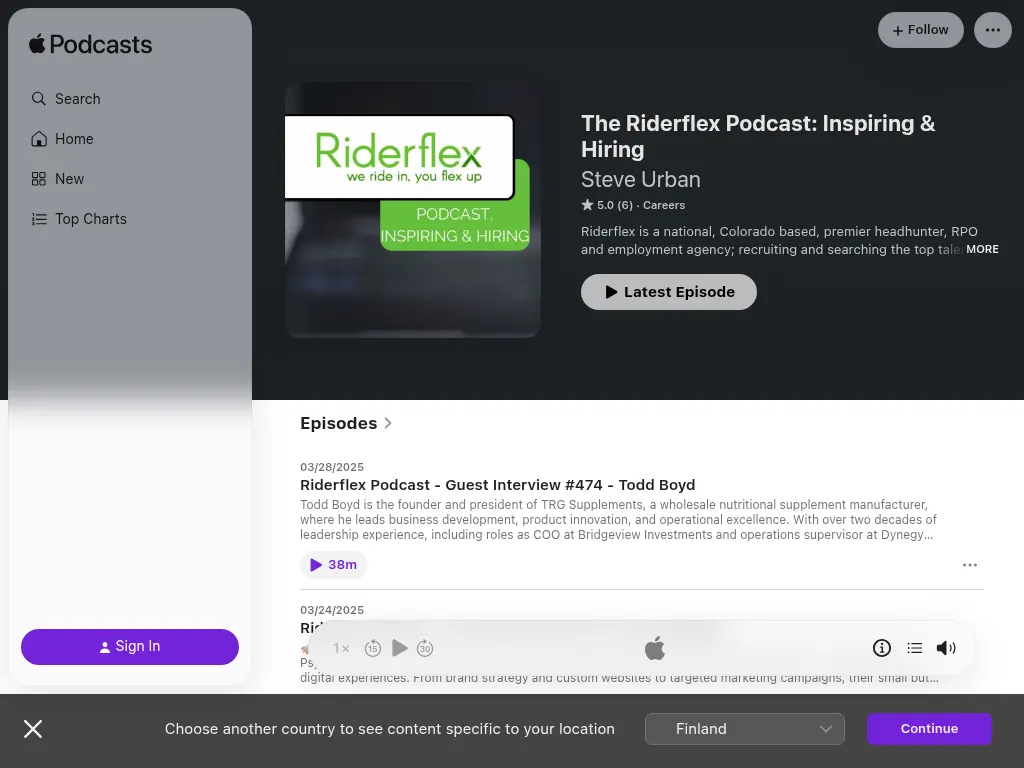Visit the The Riderflex Podcast website (opens in a new tab)