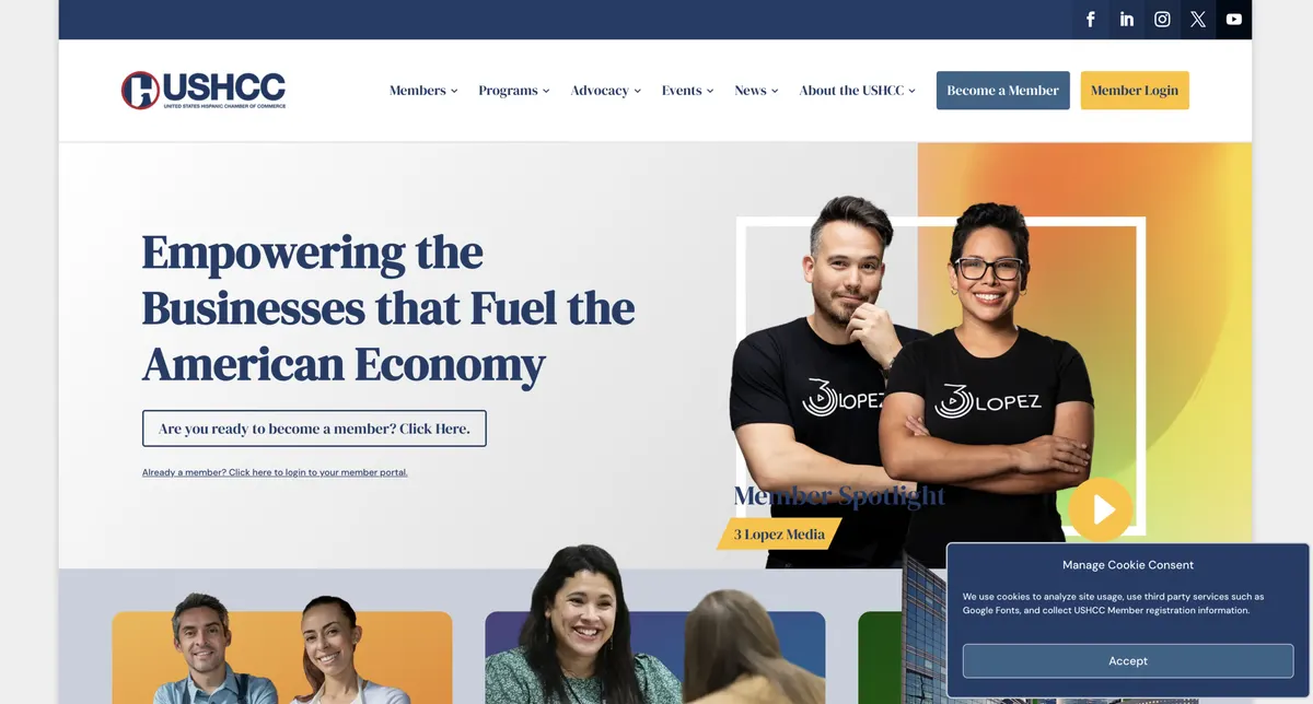 Visit the United States Hispanic Chamber of Commerce (USHCC) website (opens in a new tab)