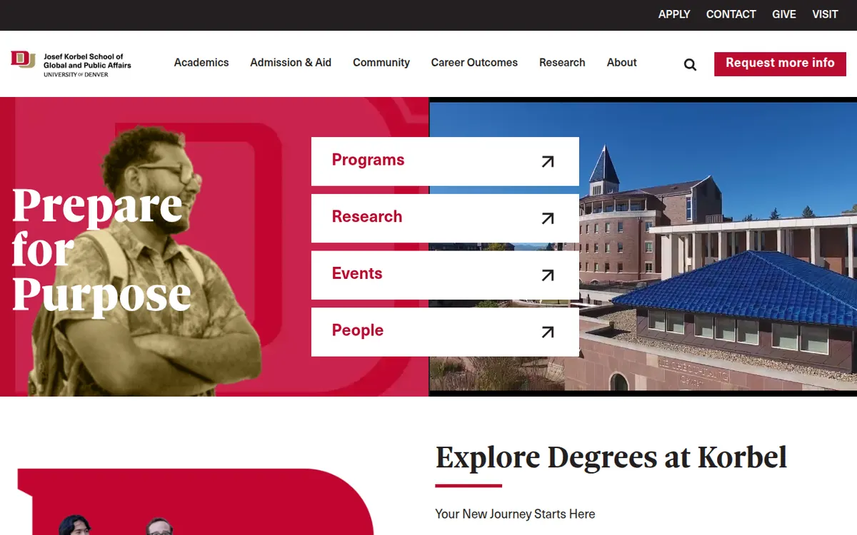 Visit the University of Denver - Josef Korbel School of Global and Public Affairs website (opens in a new tab)