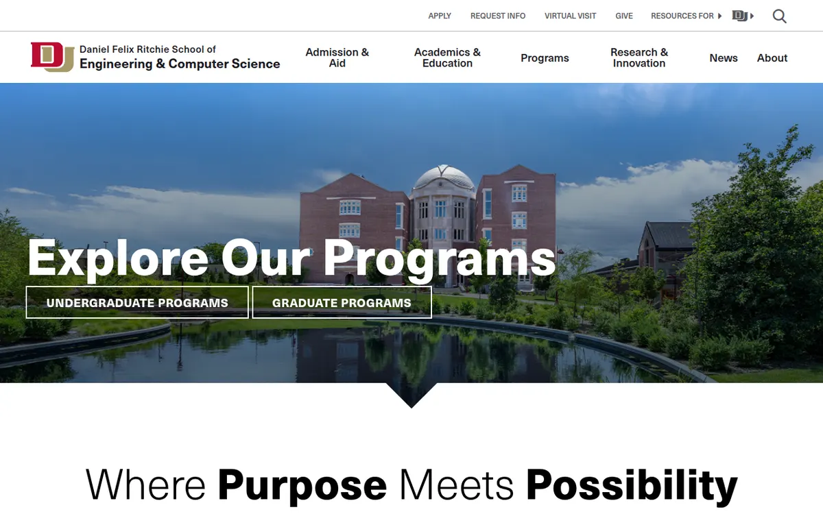 Visit the University of Denver - Ritchie School of Engineering & Computer Science website (opens in a new tab)