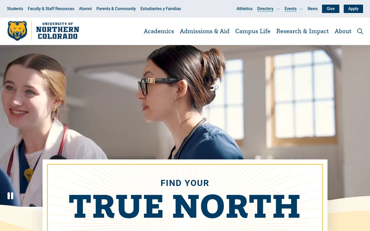 Visit the University of Northern Colorado (UNC) website (opens in a new tab)
