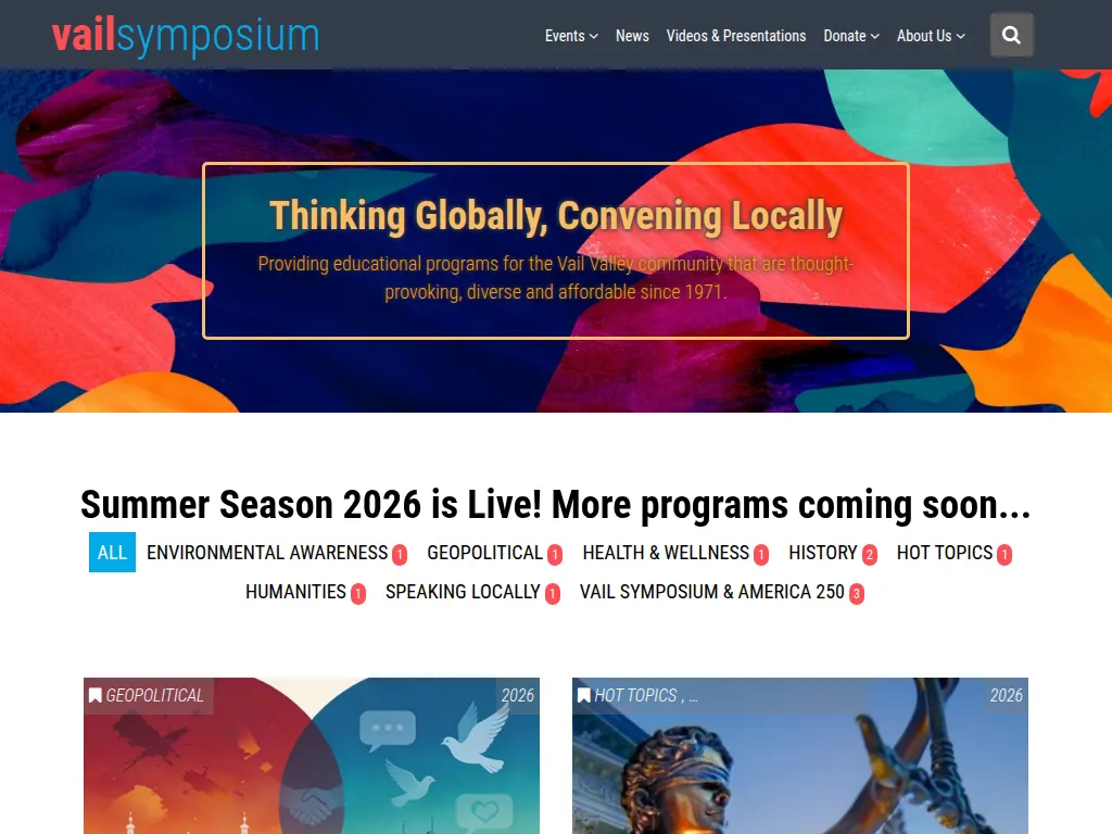 Visit the Vail Symposium website (opens in a new tab)
