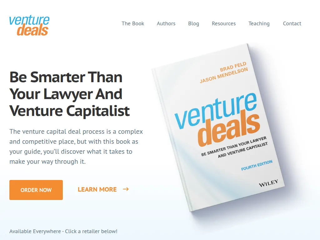 Visit the Venture Deals website (opens in a new tab)