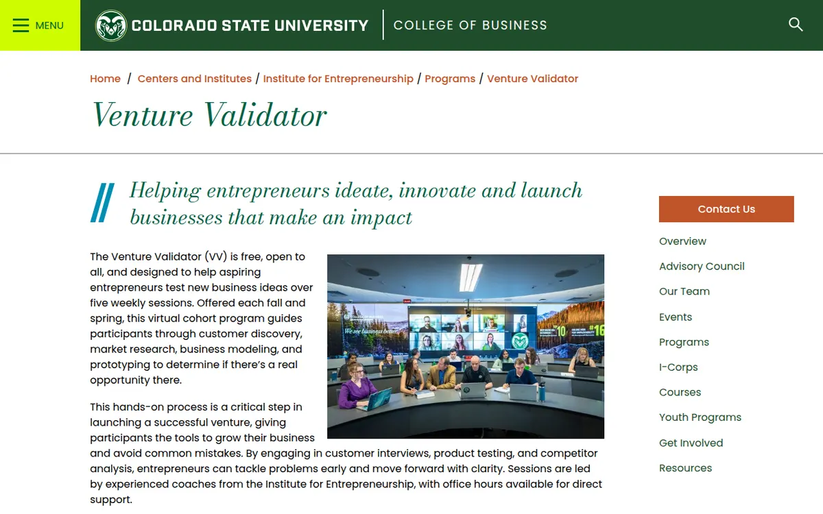 Visit the Venture Validator Program website (opens in a new tab)