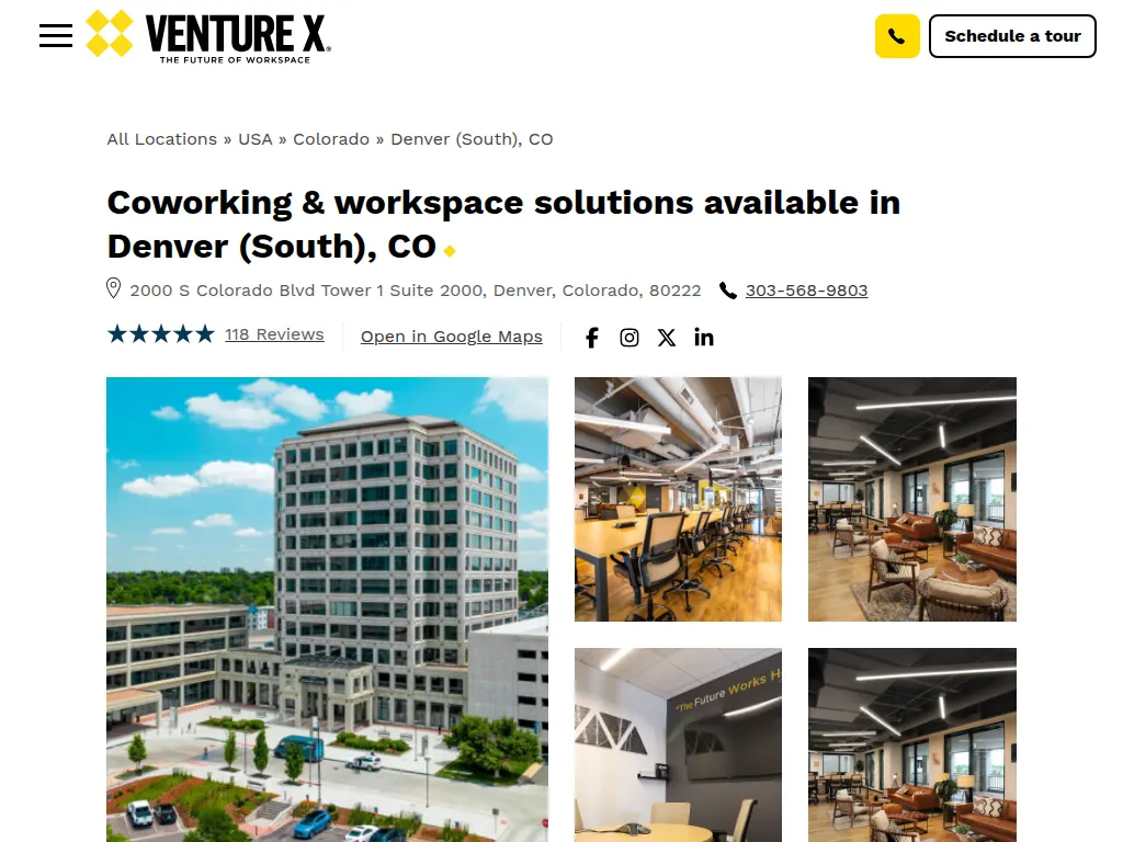 Visit the Venture X Denver South website (opens in a new tab)