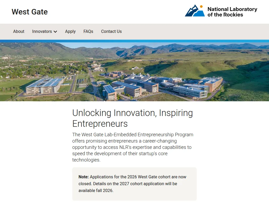 Visit the West Gate Lab-Embedded Entrepreneurship Program website (opens in a new tab)