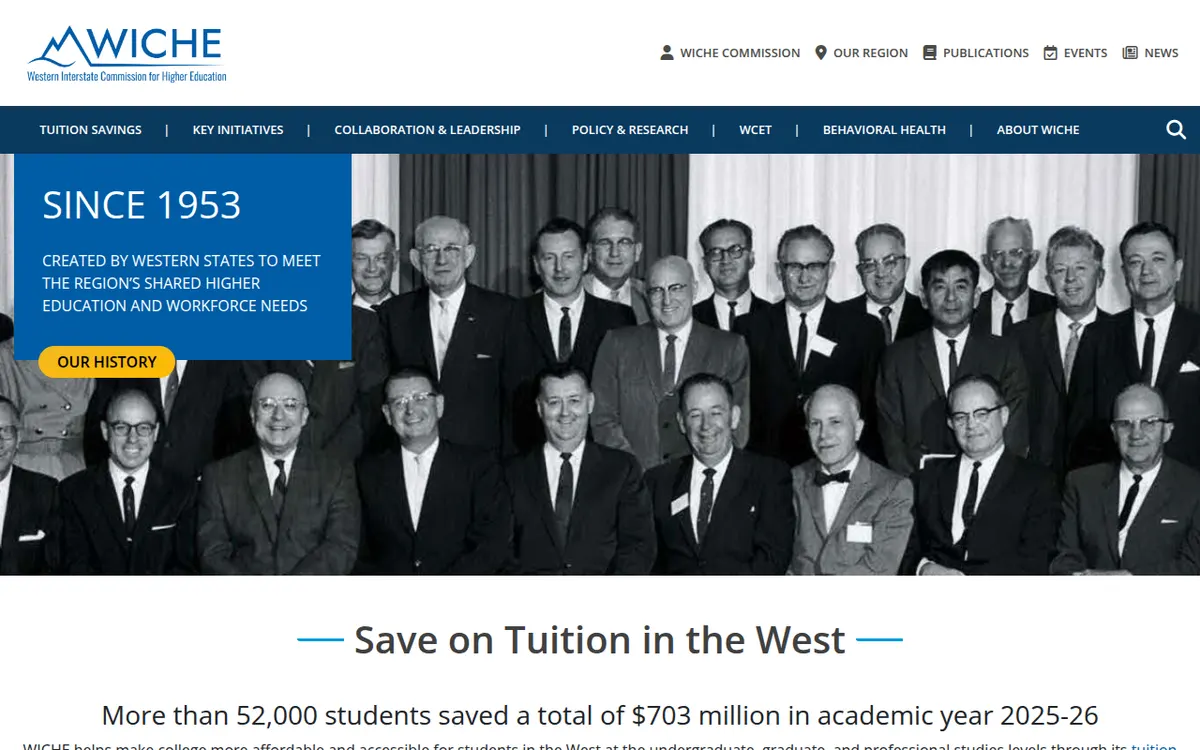 Visit the Western Interstate Commission for Higher Education (WICHE) website (opens in a new tab)