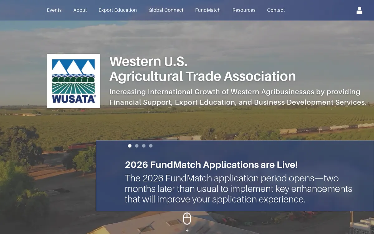 Visit the Western United States Agricultural Trade Association (WUSATA) website (opens in a new tab)
