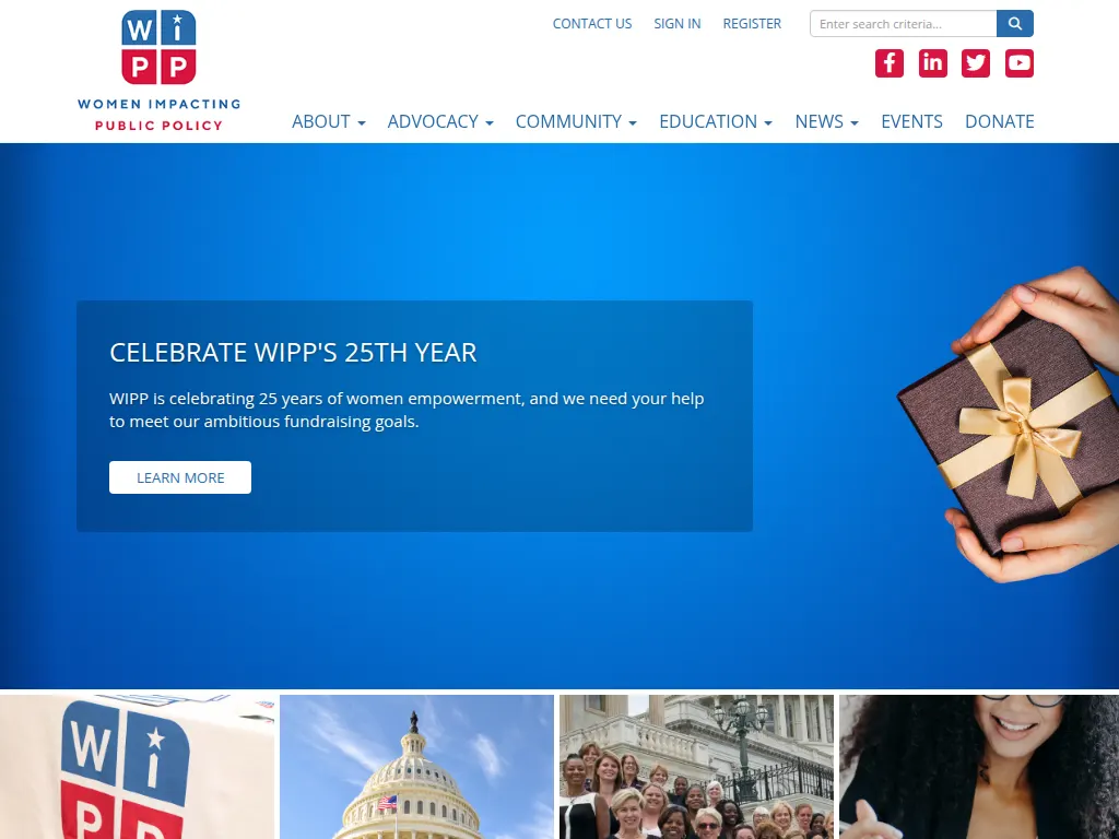 Visit the Women Impacting Public Policy (WIPP) website (opens in a new tab)