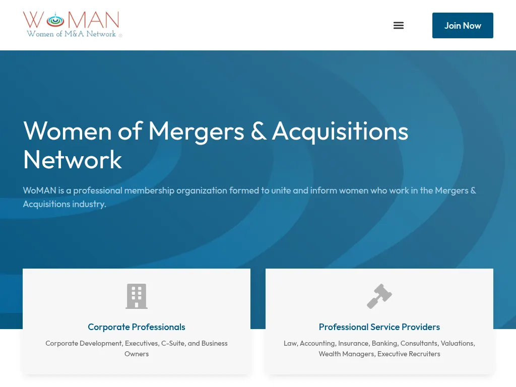 Visit the Women of M&A Network (WoMAN) website (opens in a new tab)