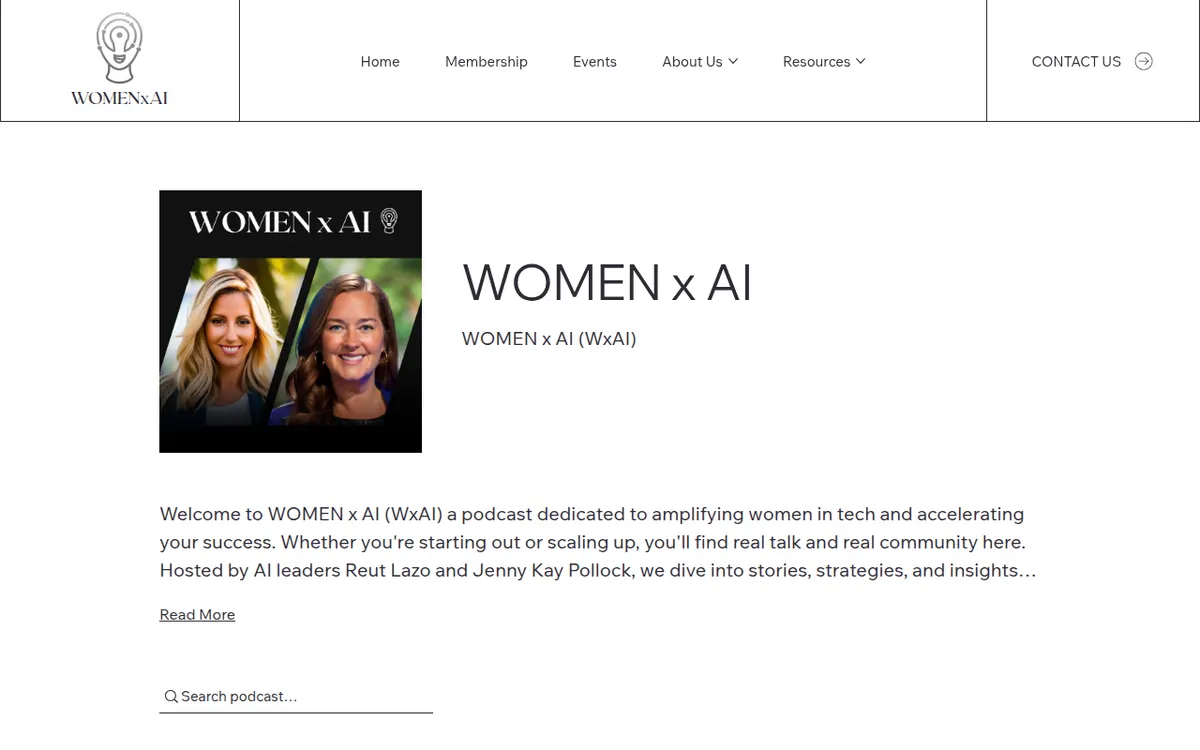 Visit the WOMEN x AI (WxAI) Podcast website (opens in a new tab)