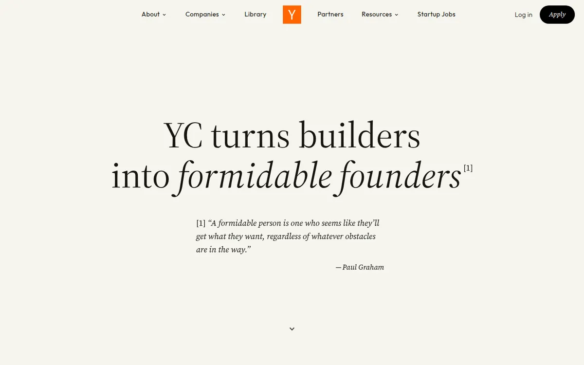 Visit the Y Combinator website (opens in a new tab)