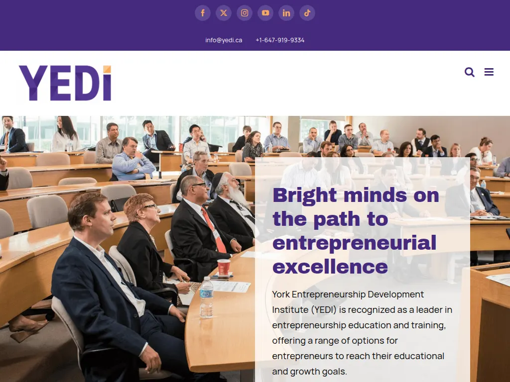 Visit the York Entrepreneurship Development Institute (YEDI) website (opens in a new tab)